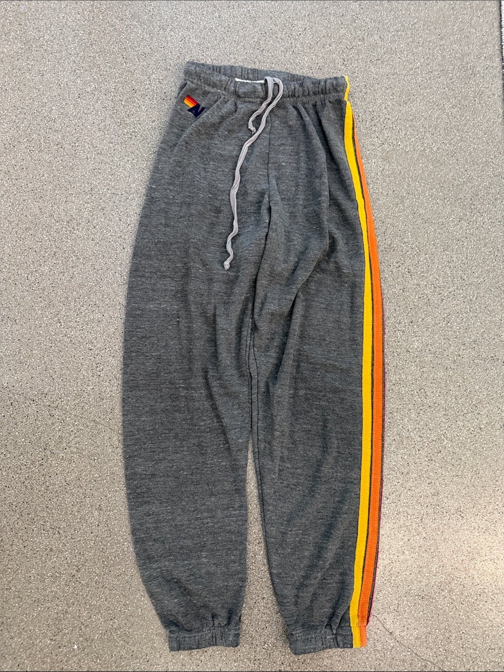 Aviator Nation Heather Gray Jogger Pants with Drawstring